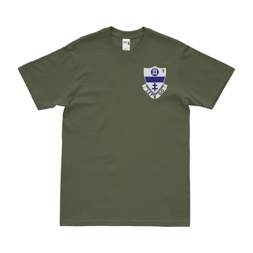 1-325 Airborne Infantry Left Chest Emblem T-Shirt Tactically Acquired Military Green Small 