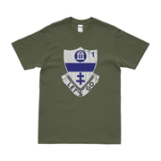 1-325 Airborne Infantry 'Red Falcons' T-Shirt Tactically Acquired Military Green Distressed Small