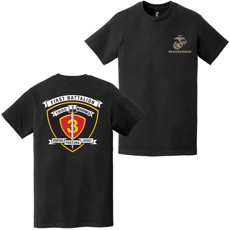 Double-Sided 1/3 Marines Unit Logo EGA T-Shirt