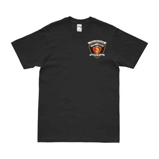 1st Bn 3rd Marines (1/3 Marines) Logo Left Chest Emblem T-Shirt Tactically Acquired Small Black 