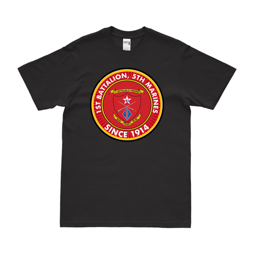 1st Battalion, 5th Marines (1/5) Since 1914 Unit Logo Emblem T-Shirt Tactically Acquired   