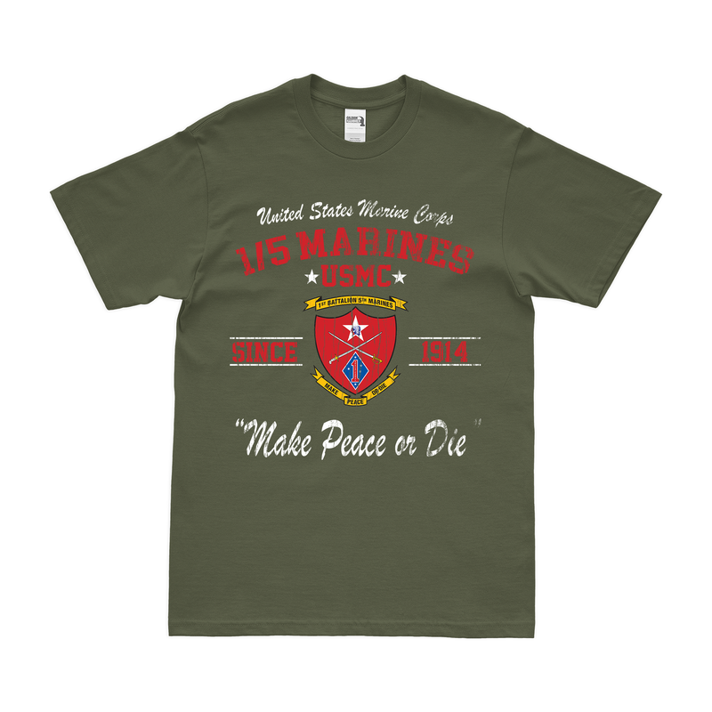 Distressed 1/5 Marines Since 1914 Legacy T-Shirt