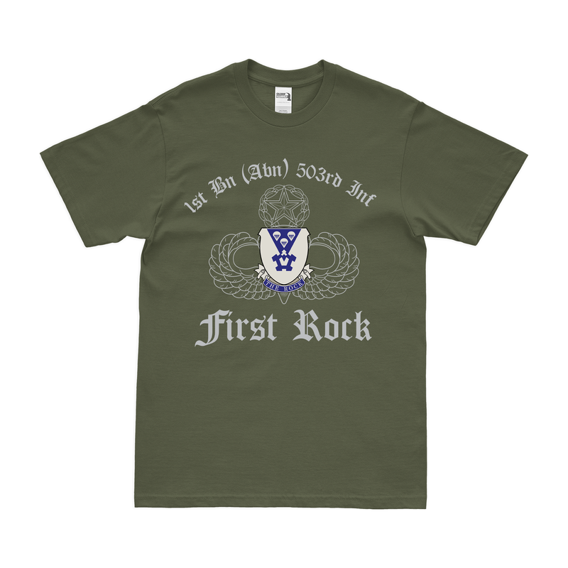 1-503rd Airborne Infantry "First Rock" T-Shirt