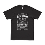 1-504 Infantry "Red Devils" Whiskey Label T-Shirt Tactically Acquired Black Small 
