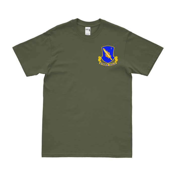 1-504 Infantry "Red Devils" Left Chest Logo T-Shirt Tactically Acquired Military Green Small 