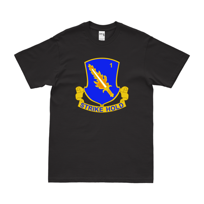 1-504 Infantry Regiment Logo T-Shirt Tactically Acquired Black Clean Small