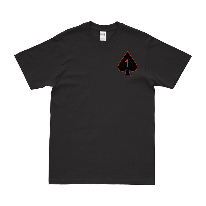 1-506th Infantry 'Red Currahee' Left Chest Emblem T-Shirt Tactically Acquired Black Small 