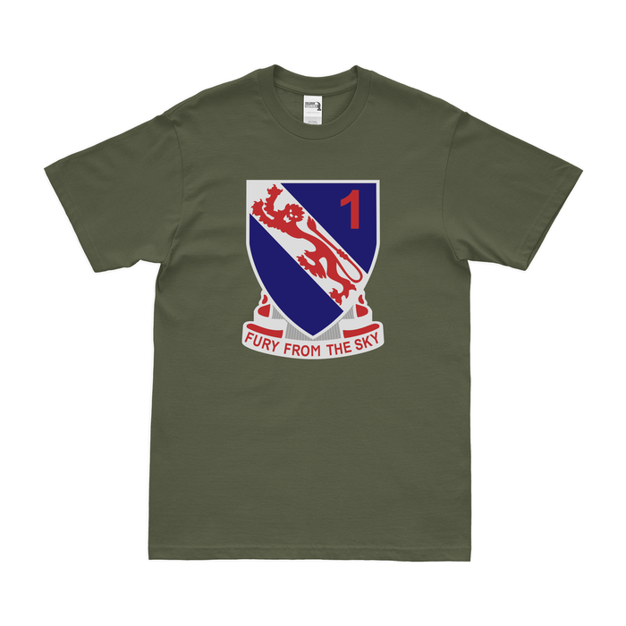 1-508 PIR '1 Fury' Logo Emblem T-Shirt Tactically Acquired Military Green Clean Small