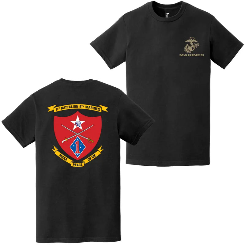 Double-Sided 1/5 Marines Unit Logo EGA T-Shirt