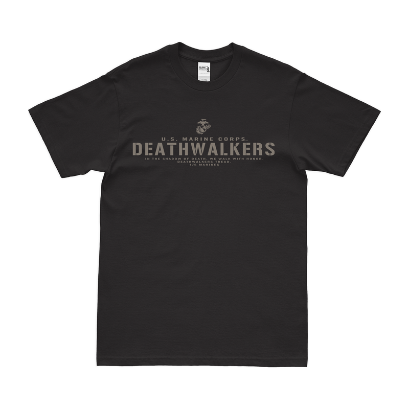 1st Battalion 6th Marines (1/6) "Deathwalkers" USMC T-Shirt