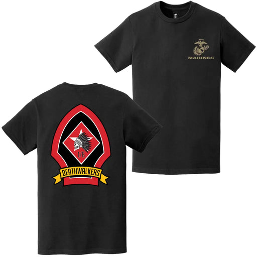Double-Sided 1/6 Marines Deathwalkers Logo EGA T-Shirt Tactically Acquired   