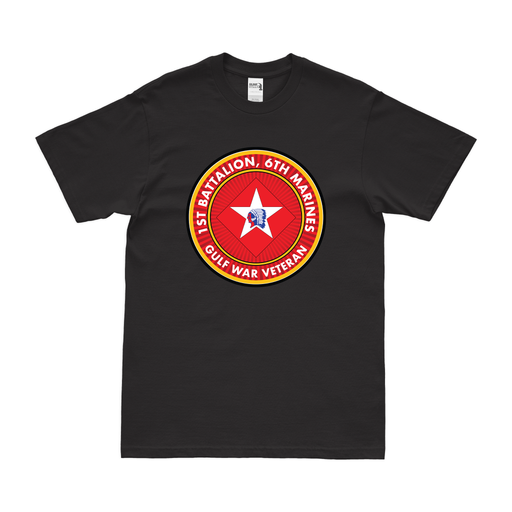 1st Bn 6th Marines (1/6 Marines) Gulf War Veteran T-Shirt Tactically Acquired Small Clean Black