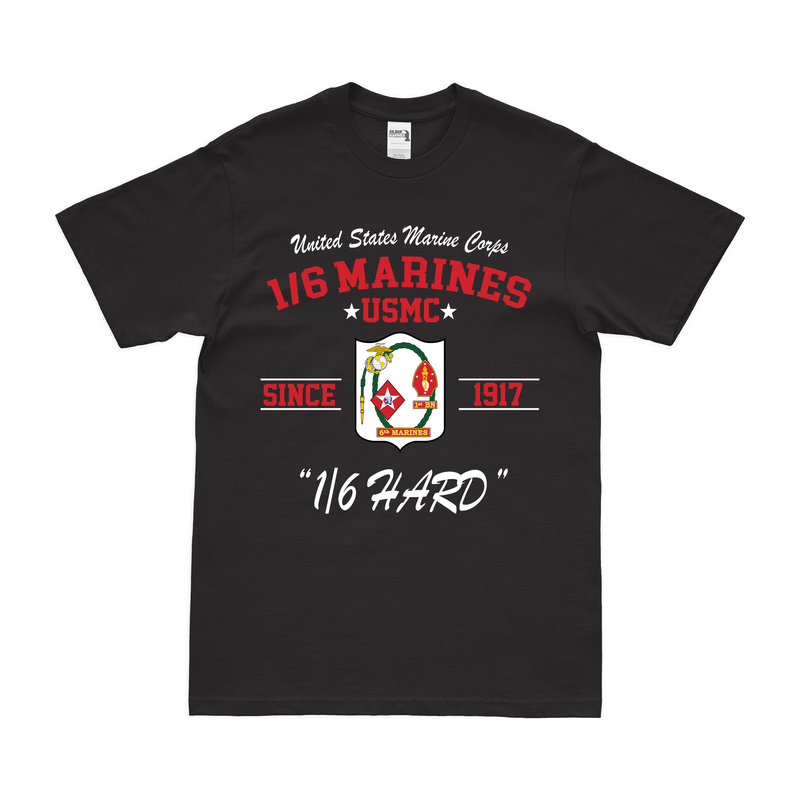 1st Battalion, 6th Marines (1/6) Since 1917 USMC Legacy T-Shirt