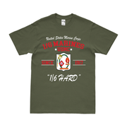 1st Battalion, 6th Marines (1/6) Since 1917 USMC Legacy T-Shirt Tactically Acquired Small Clean Military Green