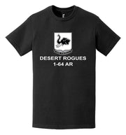 1-64 Armor Regiment "Desert Rogues" Emblem T-Shirt Tactically Acquired   