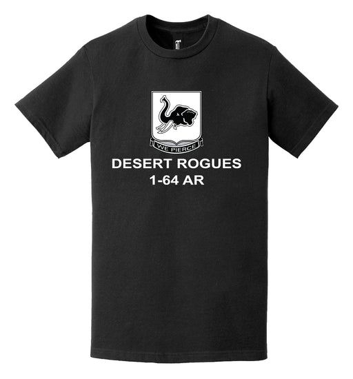 1-64 Armor Regiment "Desert Rogues" Emblem T-Shirt Tactically Acquired   