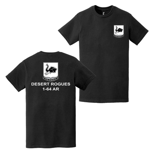 Double-Sided 1-64 Armor Regiment "Desert Rogues" T-Shirt Tactically Acquired   