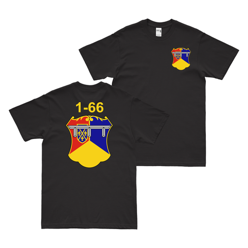 Double-Sided 1-66 Armor Unit Emblem T-Shirt Tactically Acquired Black Small 