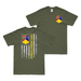 Double-Sided 1-66 Armor Regiment American Flag T-Shirt Tactically Acquired Military Green Small 