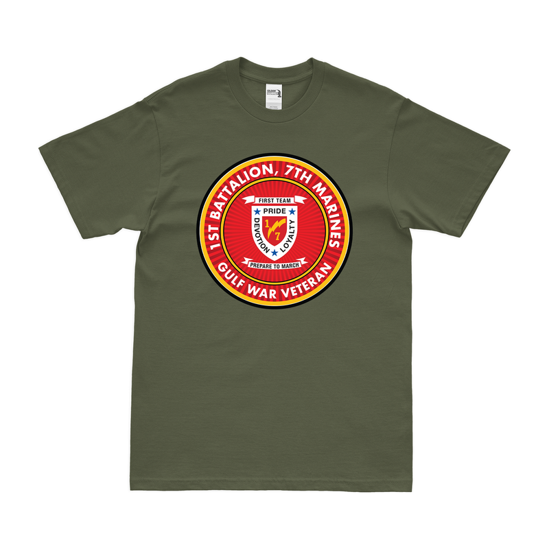 1st Bn 7th Marines (1/7 Marines) Gulf War Veteran T-Shirt