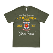 1st Battalion, 7th Marines (1/7) Since 1921 Legacy T-Shirt Tactically Acquired   