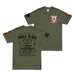 Double-Sided 1/7 Marines Whiskey Label T-Shirt Tactically Acquired Military Green Small 