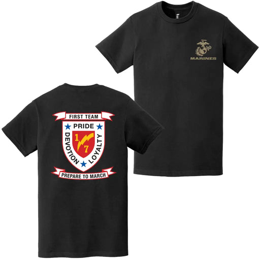Double-Sided 1/7 Marines Unit Logo EGA T-Shirt Tactically Acquired   