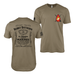 Double-Sided 1/8 Marines Whiskey Label T-Shirt Tactically Acquired Coyote Brown Small