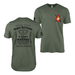 Double-Sided 1/8 Marines Whiskey Label T-Shirt Tactically Acquired Military Green Small
