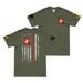 Double-Sided 1/8 Marines American Flag T-Shirt Tactically Acquired Military Green Small 