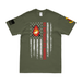 1st Battalion, 8th Marines (1/8) American Flag T-Shirt Tactically Acquired Military Green Small 