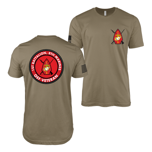Double-Sided 1/8 Marines Combat Veteran T-Shirt