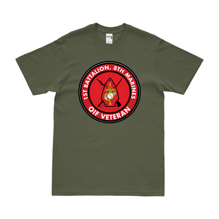 1st Bn 8th Marines (1/8 Marines) OIF Veteran T-Shirt Tactically Acquired   