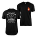 Double-Sided 1/8 Marines Whiskey Label T-Shirt Tactically Acquired Black Small