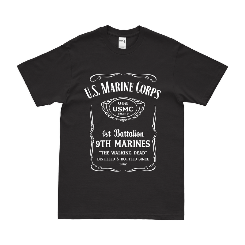1st Battalion 9th Marines (1/9 Marines) Whiskey Label T-Shirt