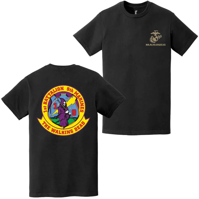 Double-Sided 1/9 Marines Unit Logo EGA T-Shirt