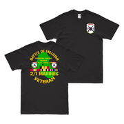 Double-Sided 2/1 Marines First Battle of Fallujah Veteran T-Shirt Tactically Acquired Black Small 