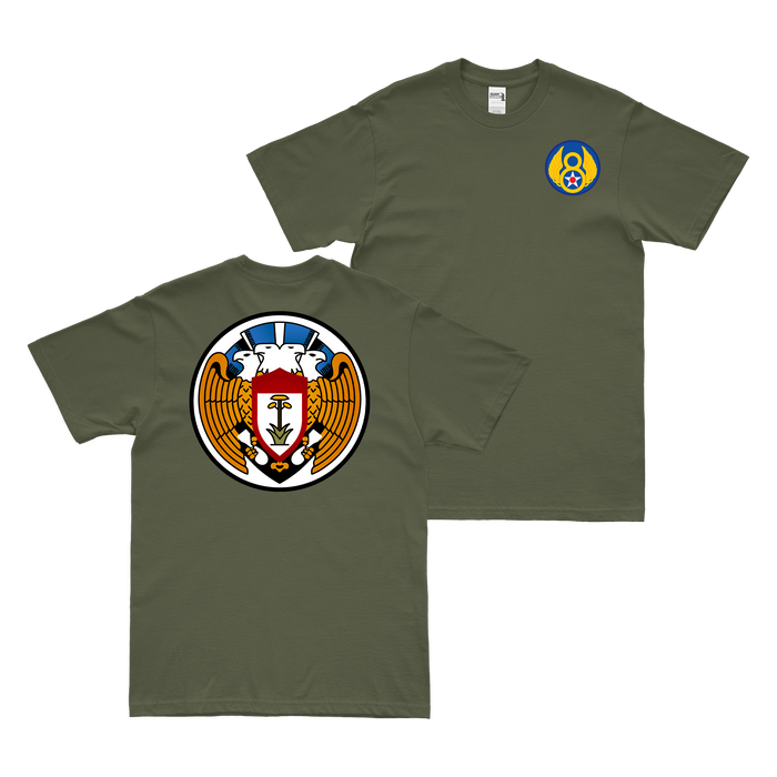 100th Bomb Group (Heavy) 8th Air Force WW2 T-Shirt Tactically Acquired Military Green Small 