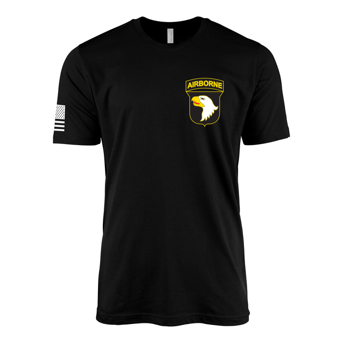 101st Airborne Division Left Chest CSIB Emblem T-Shirt Tactically Acquired Black Small