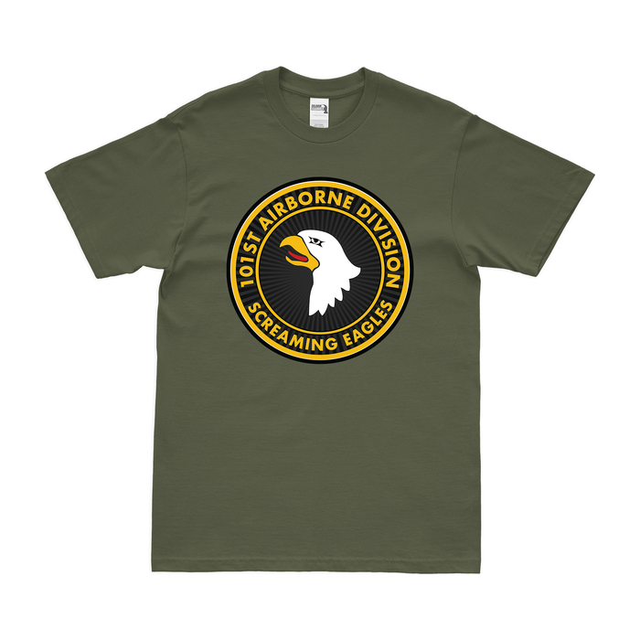 101st Airborne Division Screaming Eagles T-Shirt Tactically Acquired Military Green Small 