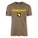 101st Airborne Division Heavy Metal Text T-Shirt Tactically Acquired Woodland Brown Small