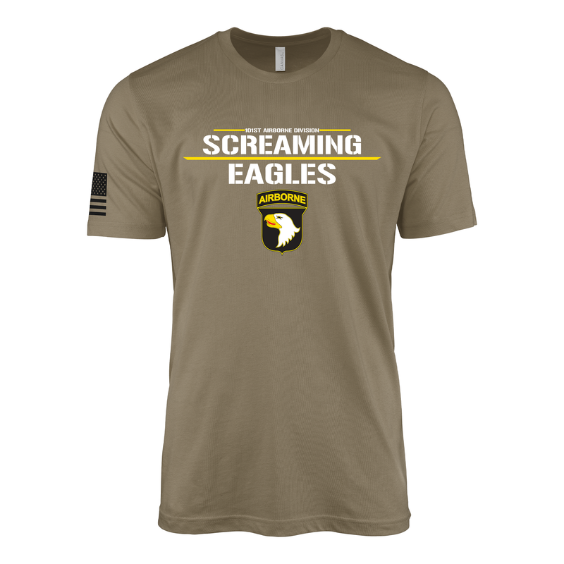 101st Airborne 'Screaming Eagles' Motto Emblem T-Shirt