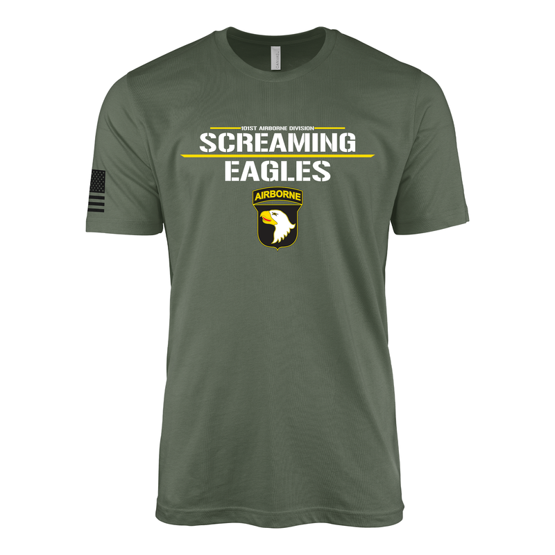 101st Airborne 'Screaming Eagles' Motto Emblem T-Shirt