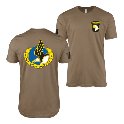 Double-Sided 101st Airborne Division DUI T-Shirt Tactically Acquired Woodland Brown Small