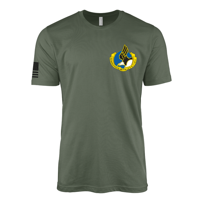 101st Airborne Division Left Chest DUI Emblem T-Shirt Tactically Acquired Military Green Small