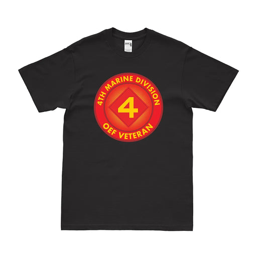 4th Marine Division OEF Veteran Emblem T-Shirt Tactically Acquired Small Black 