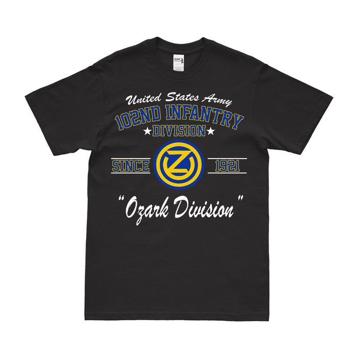 102nd Infantry Division Since 1921 'Ozark' T-Shirt Tactically Acquired Small Black 