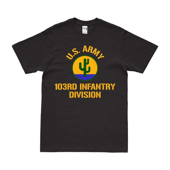 U.S. Army 103rd Infantry Division Legacy T-Shirt Tactically Acquired Small Black 