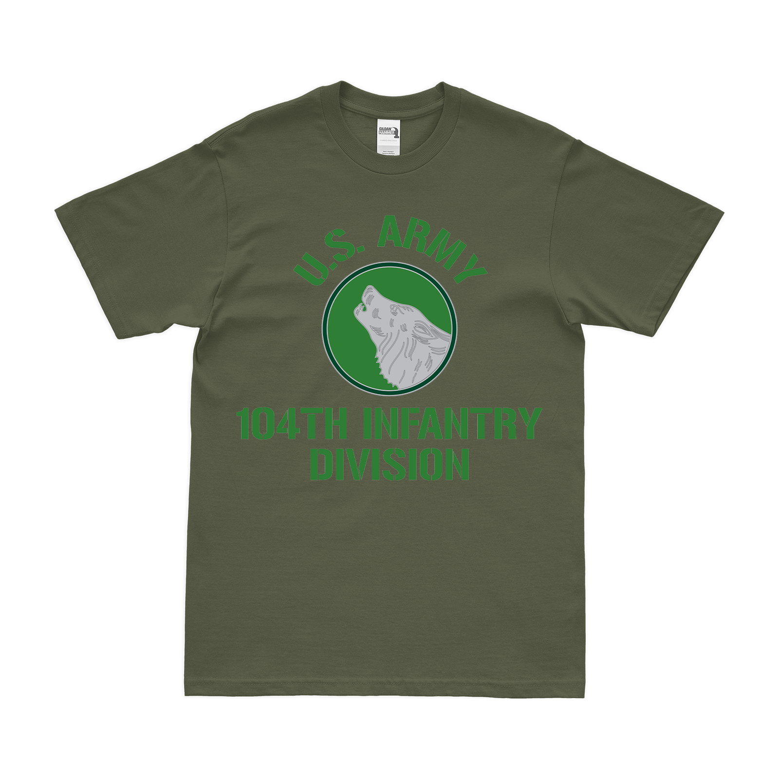 U.S. Army 104th Infantry Division Legacy T-Shirt Tactically Acquired Small Military Green 