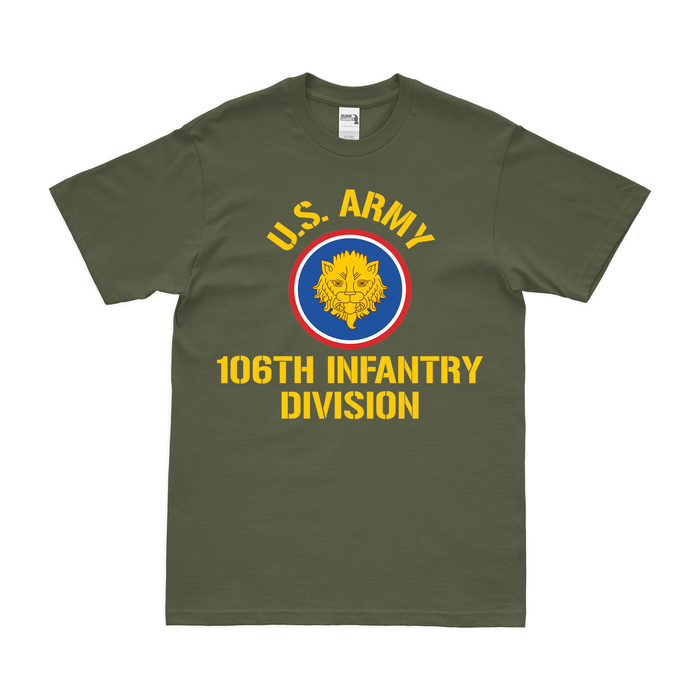 U.S. Army 106th Infantry Division T-Shirt Tactically Acquired Small Military Green 